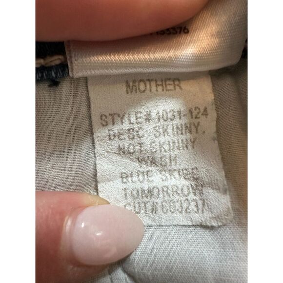 Mother Skinny Not Skinny Blue Skies Tomorrow Wash Jeans Size 27 - Picture 7 of 16